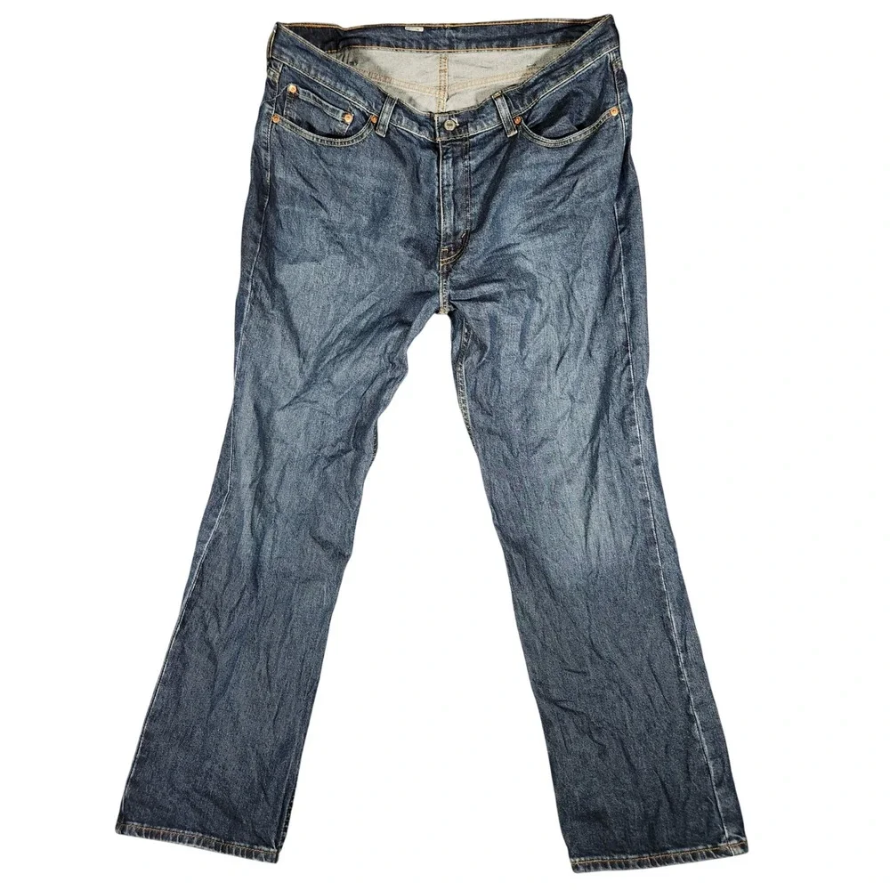 Levi's 514 Straight Fit Jeans Mens 38x32 Blue Excellent Medium Wash Denim